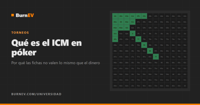Qué es el ICM en póker y cómo cambia tus rangos